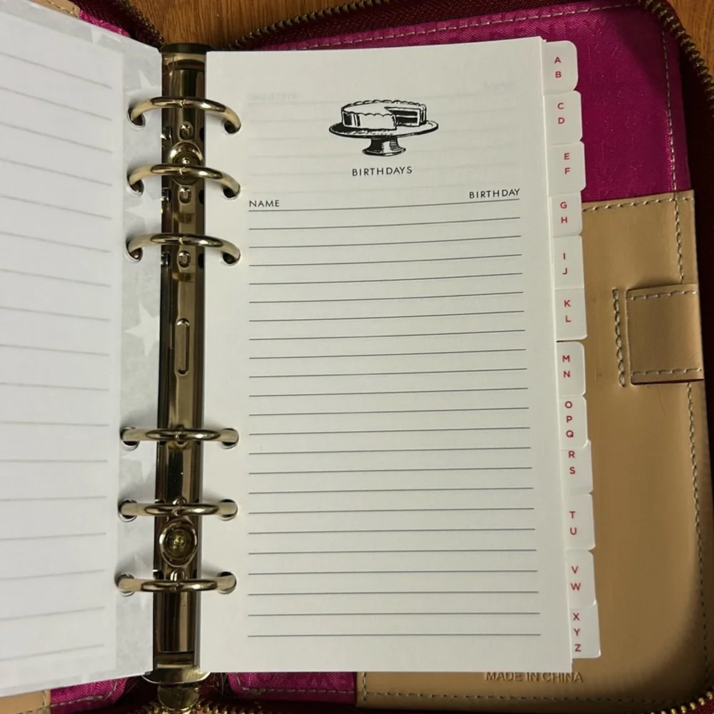 Kate Spade Wellesley Red Leather Calendar Planner Agenda